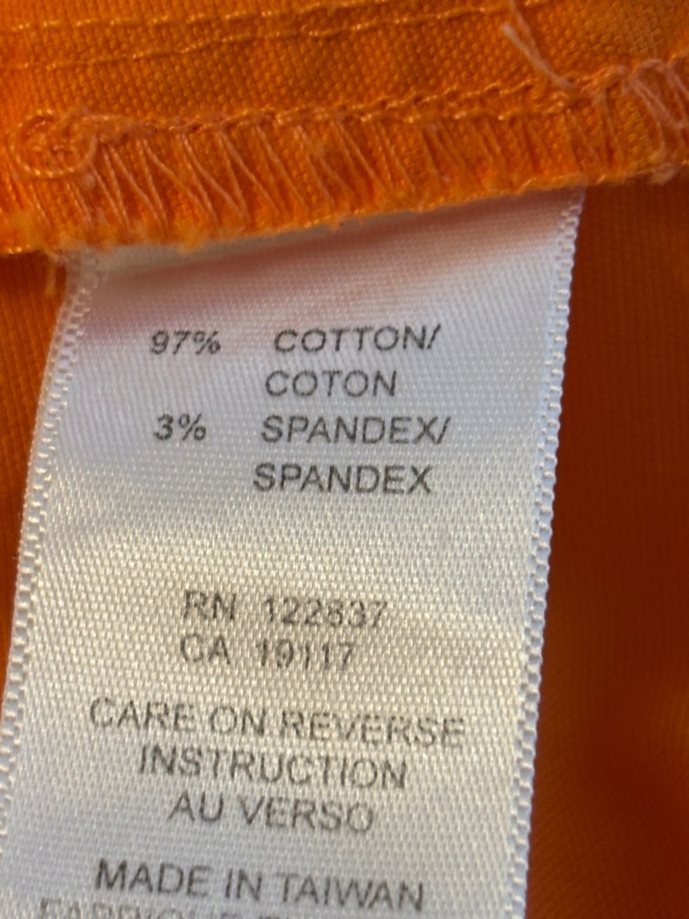 KNEE LENGTH PANTS , 95% COTTON/SPANDEX WITH SIDE & BACK POCKETS - Picture 9 of 9